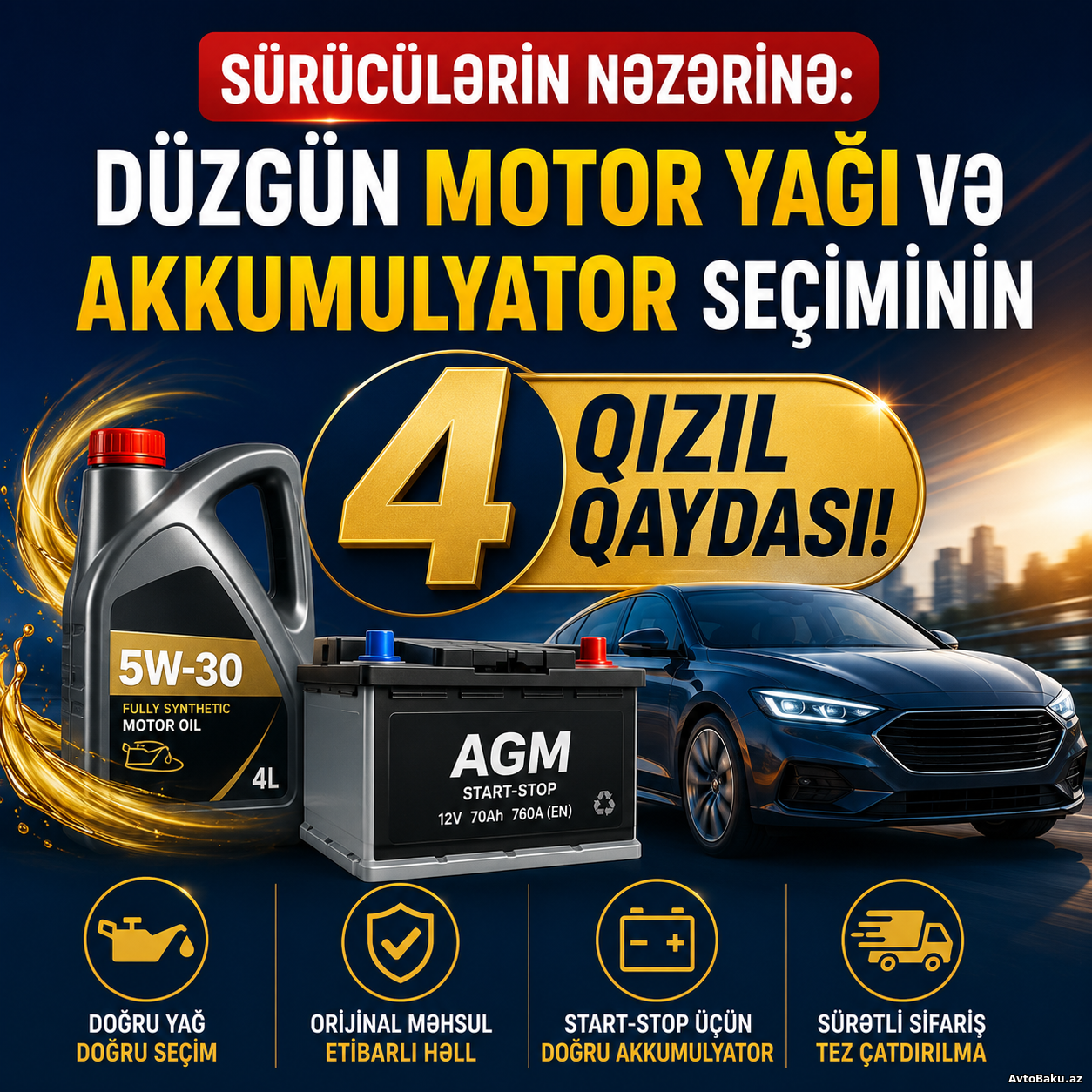 Sürücülərin Nəzərinə: 4 Qızıl Qayda